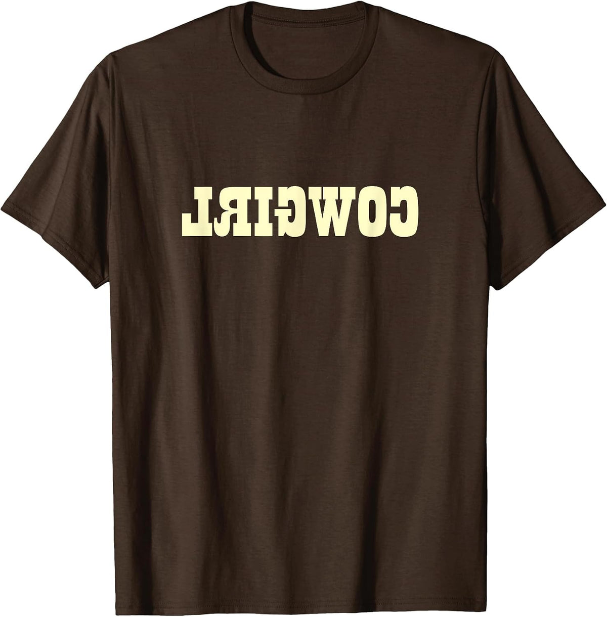 Funny Reverse Cowgirl lrigwoc T-Shirt - Brown