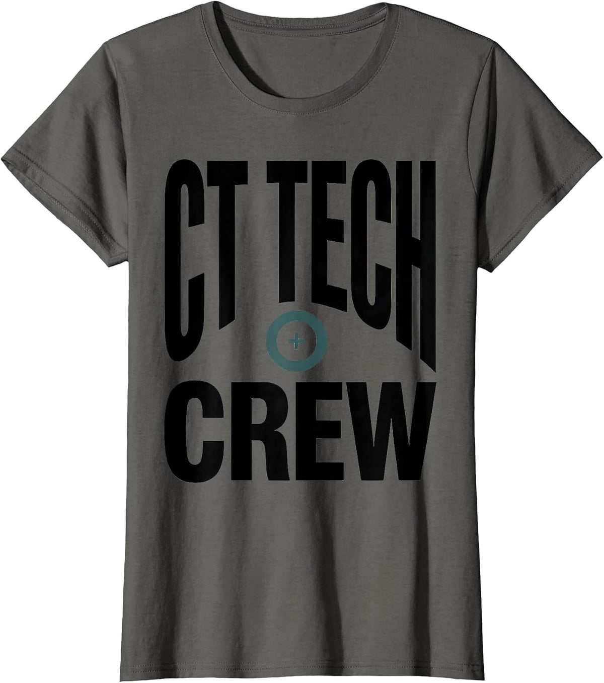 Women's CT Tech Crew Minimalist Radiology Tech Humor Appreciation T-Shirt - Asphalt Grey