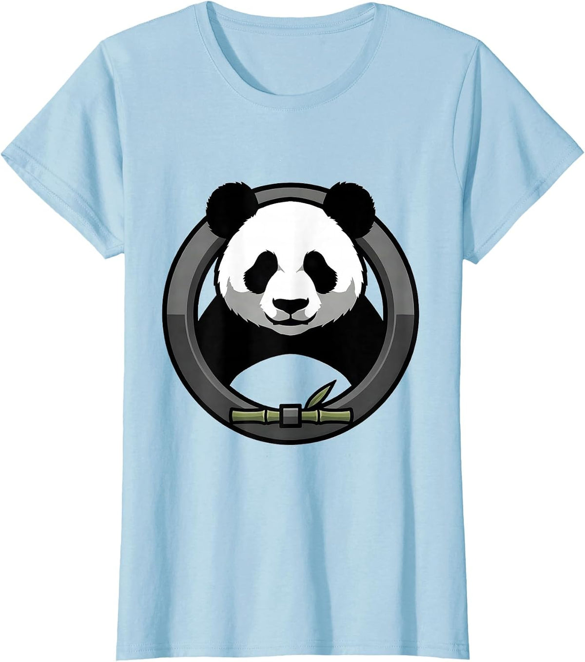 Panda Head Costume Novelty Humor Animal Lover T-Shirt - Baby Blue
