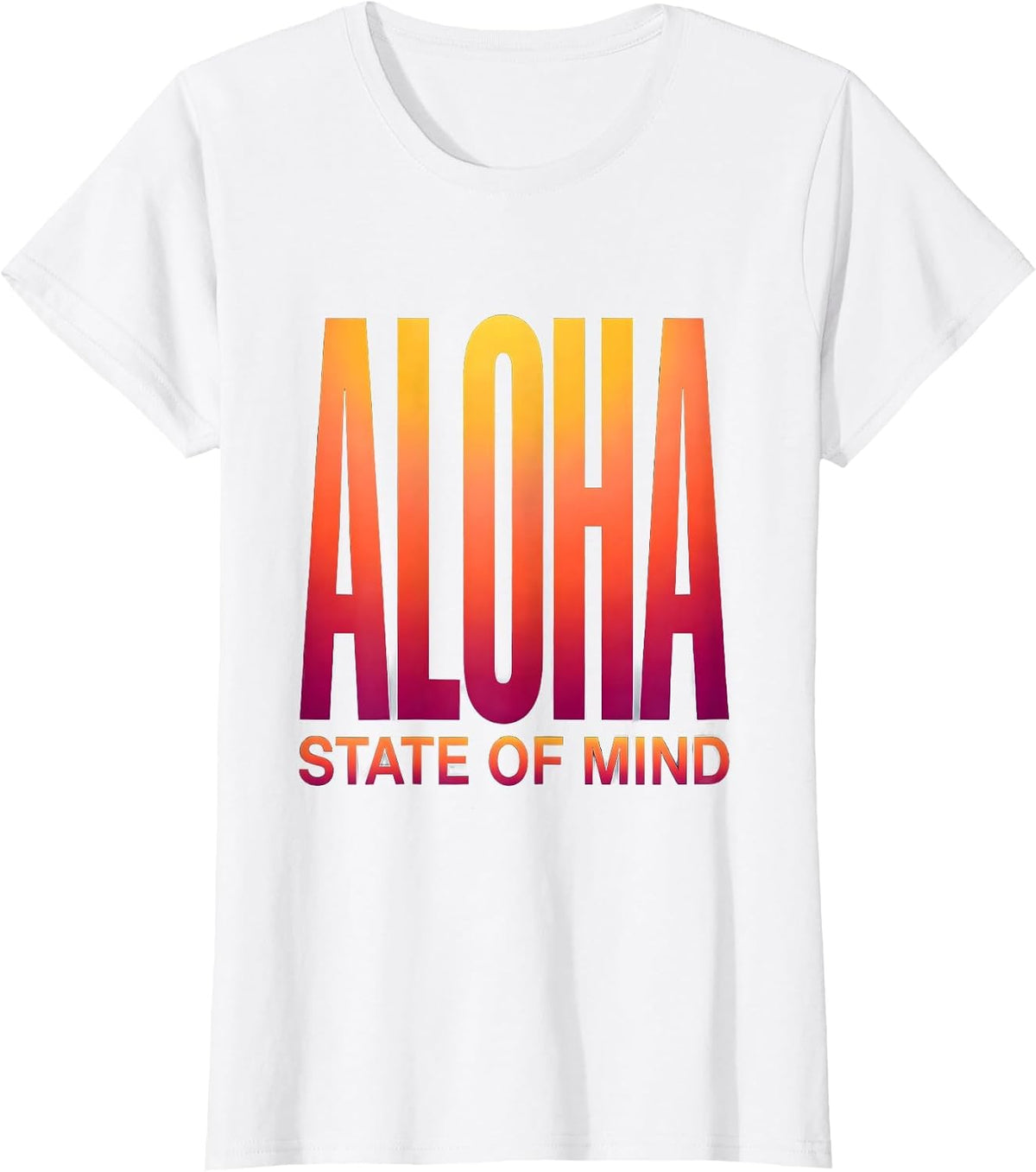 Aloha State of Mind Hawaii Graphic Design T-Shirt - White