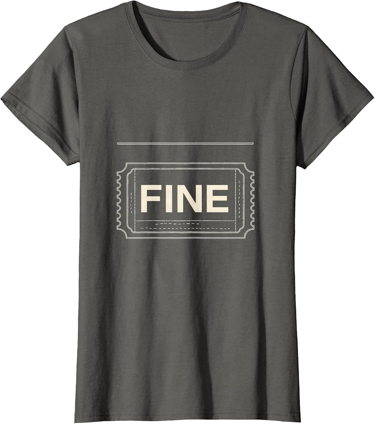 Women's Fine Y2K Grunge Alt Gothic Vintage Streetwear T-Shirt - Asphalt Grey