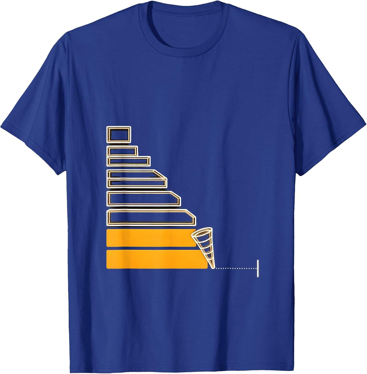 Stepped Tornado Bands Storm Chaser Meteorology Enthusiast T-Shirt - Royal Blue