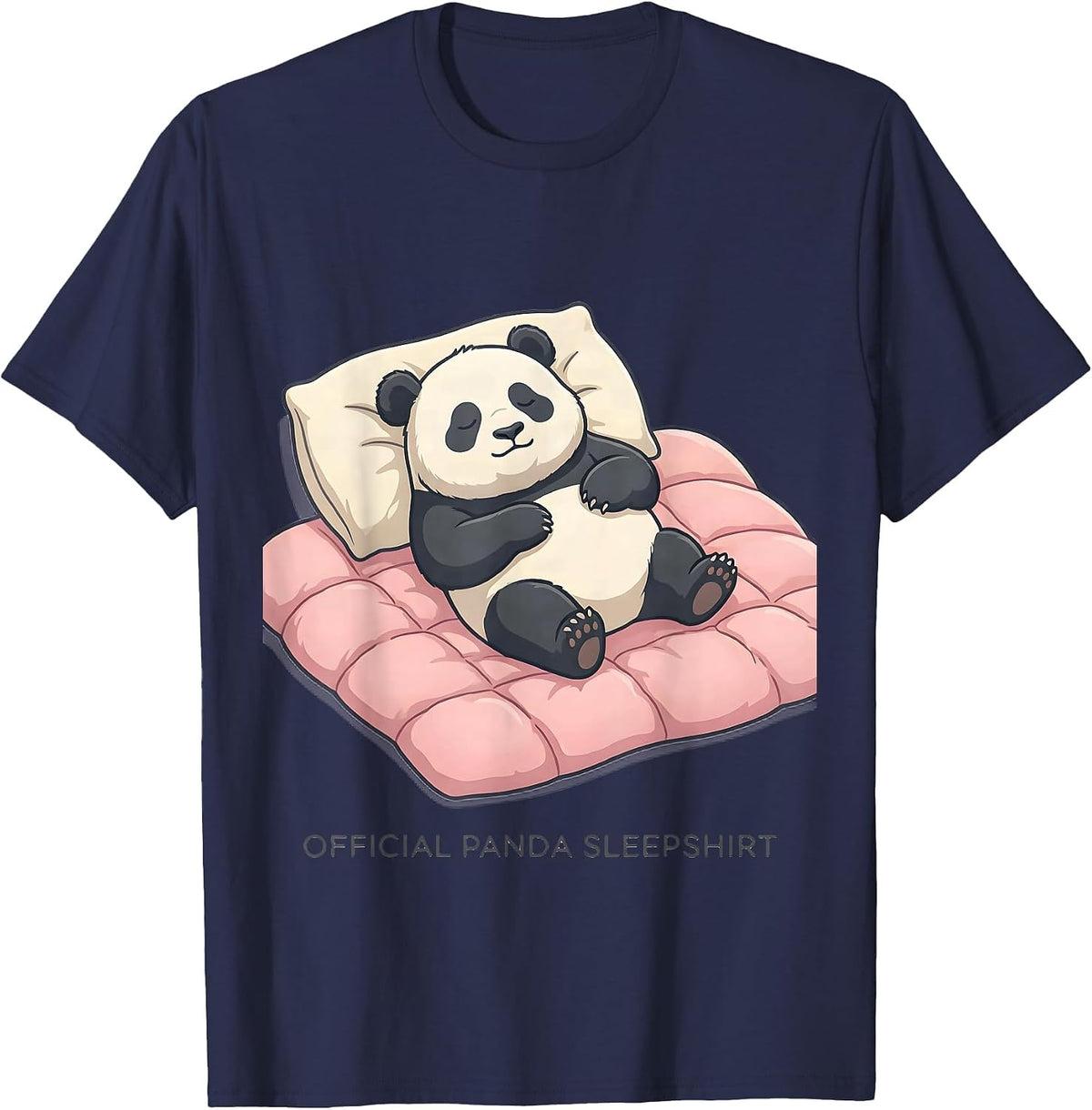 Official Panda Sleepshirt Cute Kawaii Animal Lover Pajama T-Shirt - Navy Blue