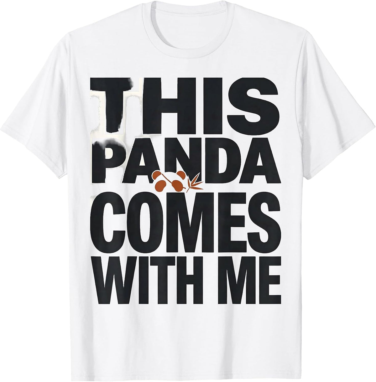 Men's This Panda Comes With Me Funny Panda Lover Cute Kawaii T-Shirt - White