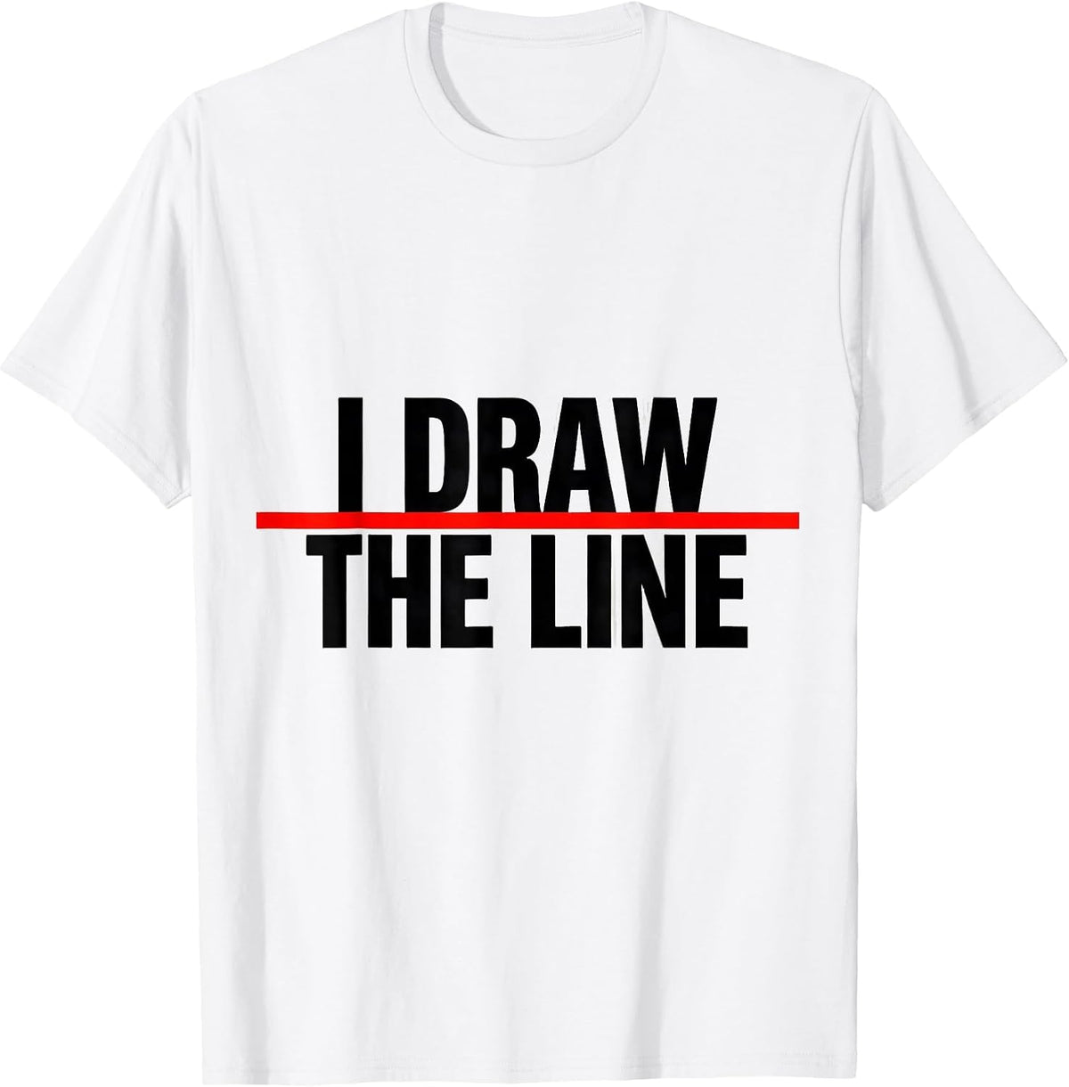 Men's I Draw The Line Funny Math Teacher Nerd Humor Gift T-Shirt - White