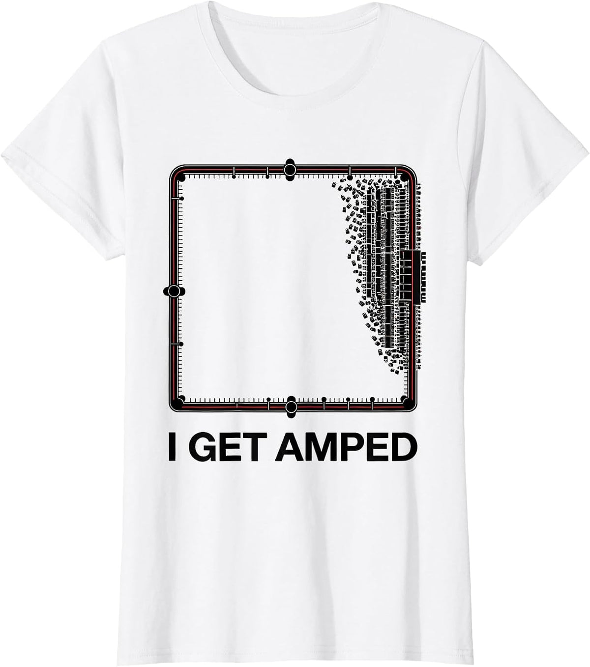 Women's I Get Amped Funny Electrician Trade Pride Humor T-Shirt - White