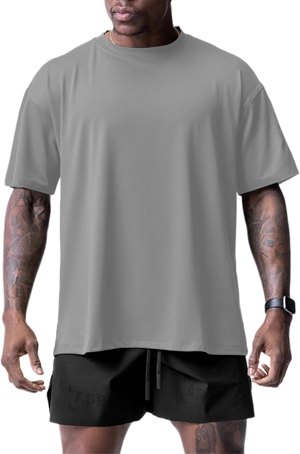 Muscle Killer 1/2pack Mens T Shirt Gym Workout Dry Fit Short Sleeve Athletic Fitness Crew Neck Tee Shirts Casual Loose Fit -