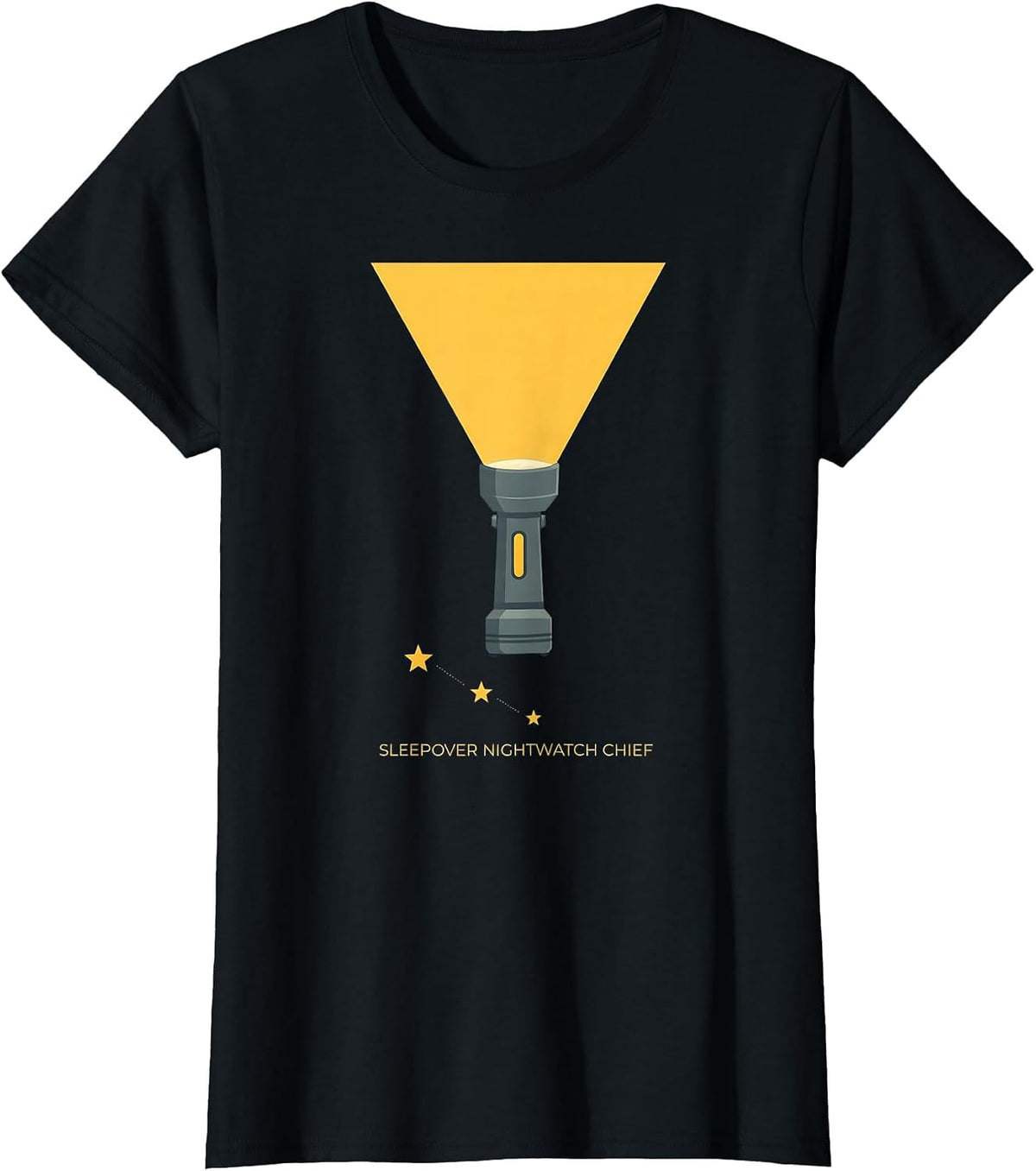Women's Sleepover Nightwatch Chief Funny Slumber Party Squad T-Shirt - Black
