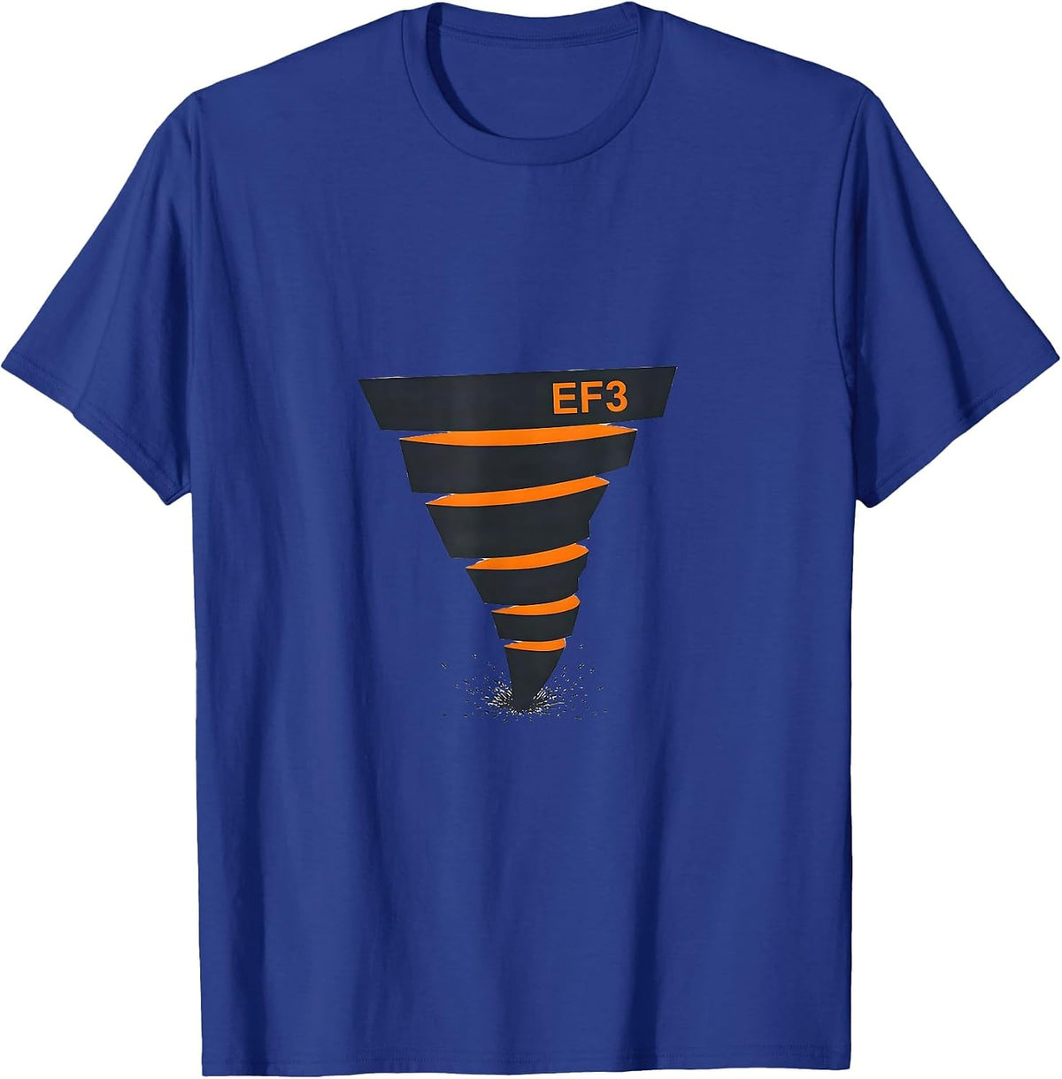 Men's EF3 Editorial Conceptual Storm Chaser Tornado Meteorology T-Shirt - Royal Blue