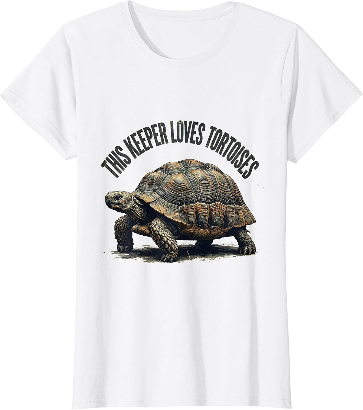 Women's This Keeper Loves Tortoises Distressed Reptile Lover Gift T-Shirt - White