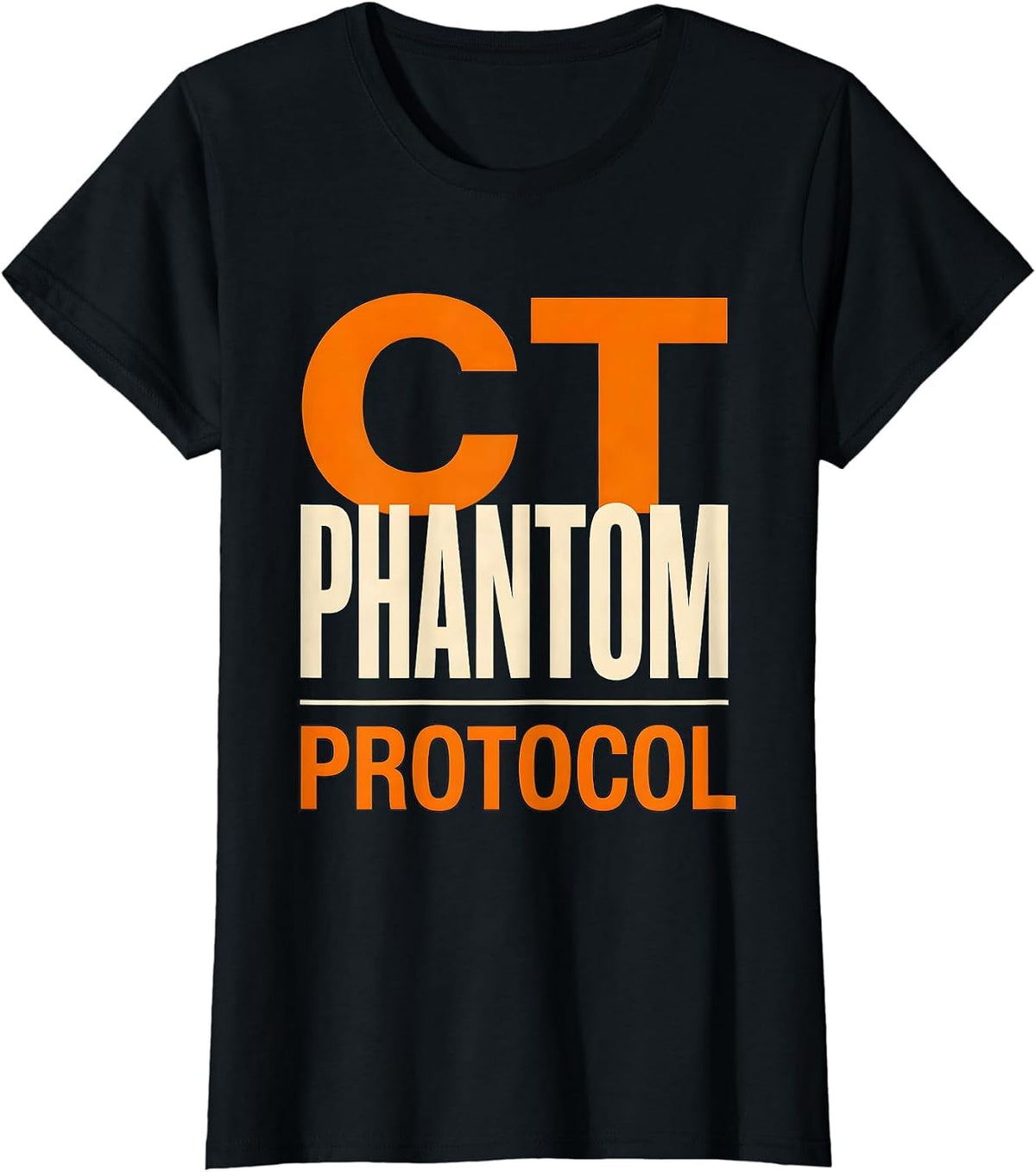 Women's CT Phantom Protocol Playful Halloween Radiology Tech Humor T-Shirt - Black