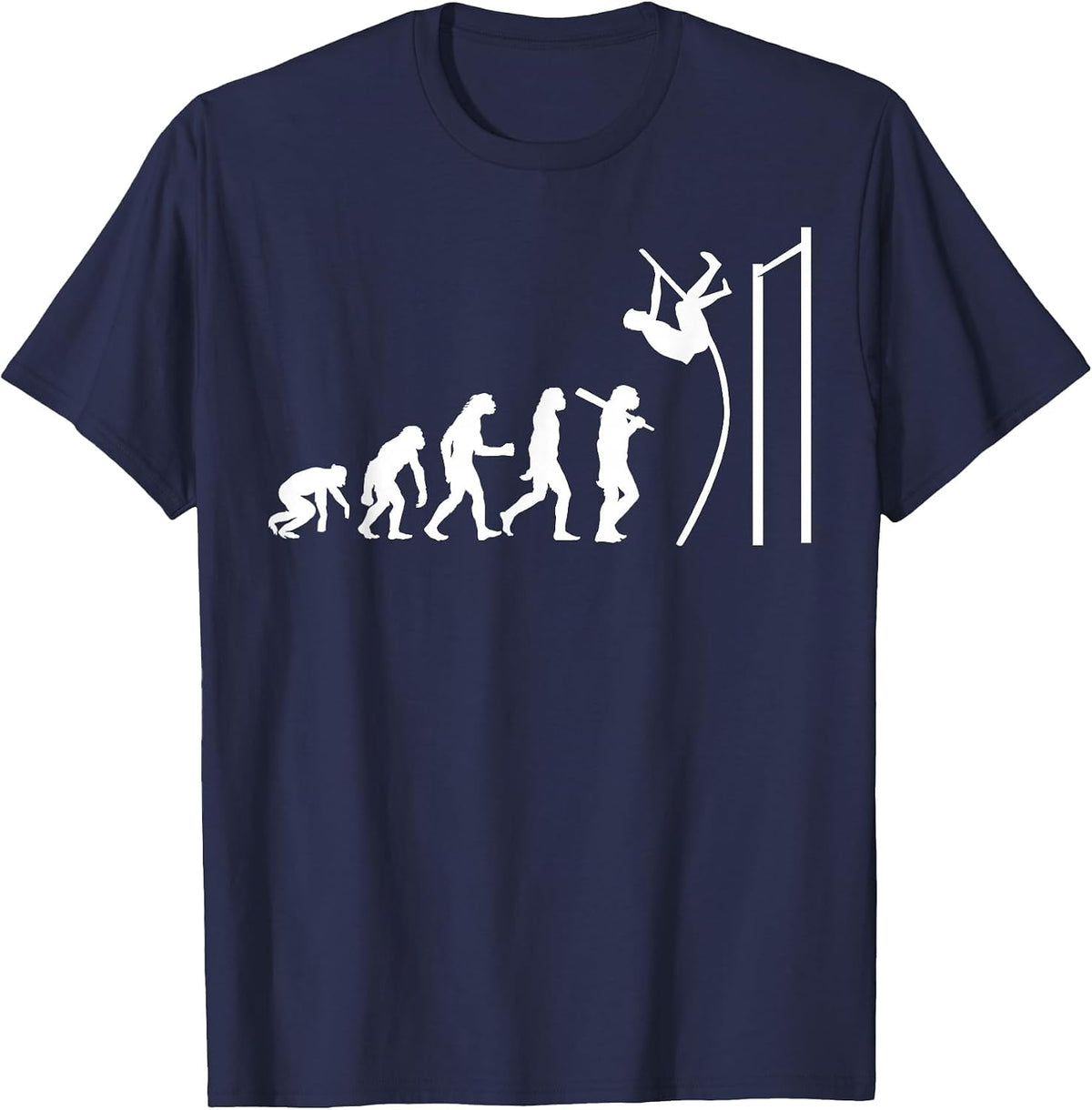 Cool Pole Vault Design for Men Women Pole Vaulting Jumping T-Shirt - Navy Blue