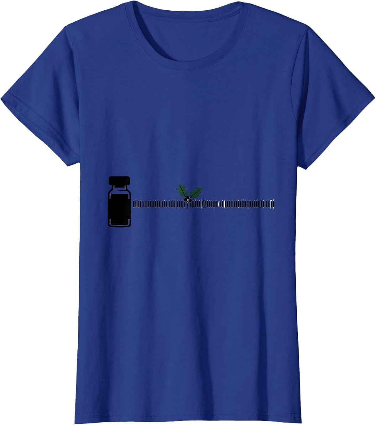 Women's Prescription Vial Tally Tick Funny Pharmacy Tech Christmas T-Shirt - Royal Blue