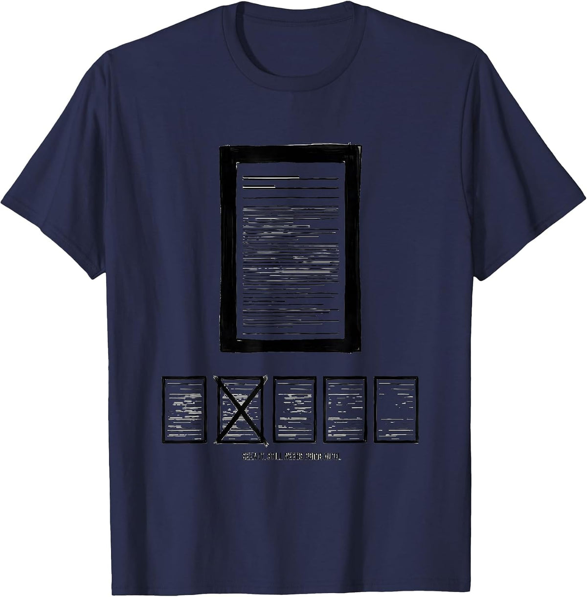 Men's Seen It. Still Needs Prior Auth Cute Pharmacy Tech Humor T-Shirt - Navy Blue