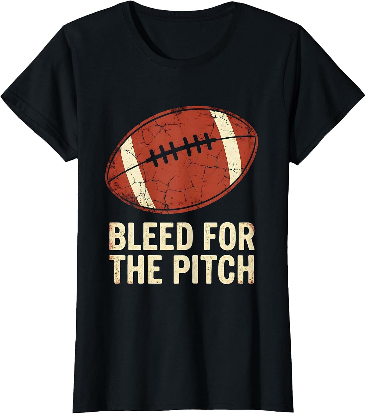 Women's Bleed for the Pitch Rugby Graphic Design T-Shirt - Black