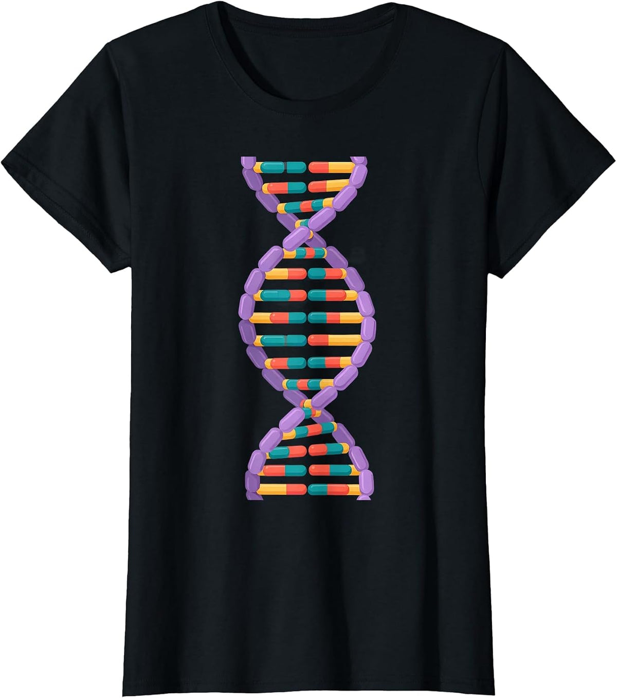 Pharmacy Technician DNA Capsule Double Helix T-Shirt - Black