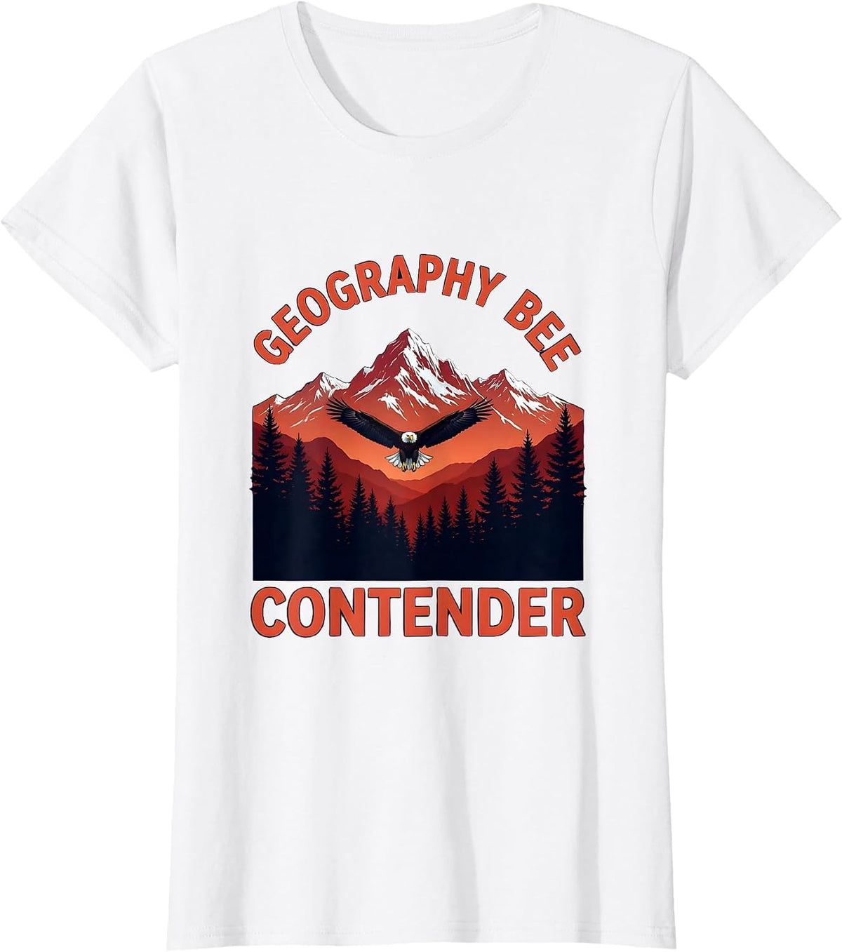 4th Grade Geography Bee Contender Design T-Shirt - White