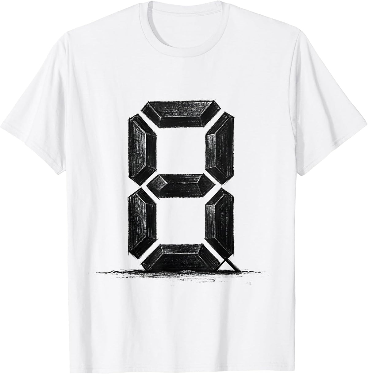 Men's Seven-Segment Math Teacher Sarcastic Humor Gift T-Shirt - White