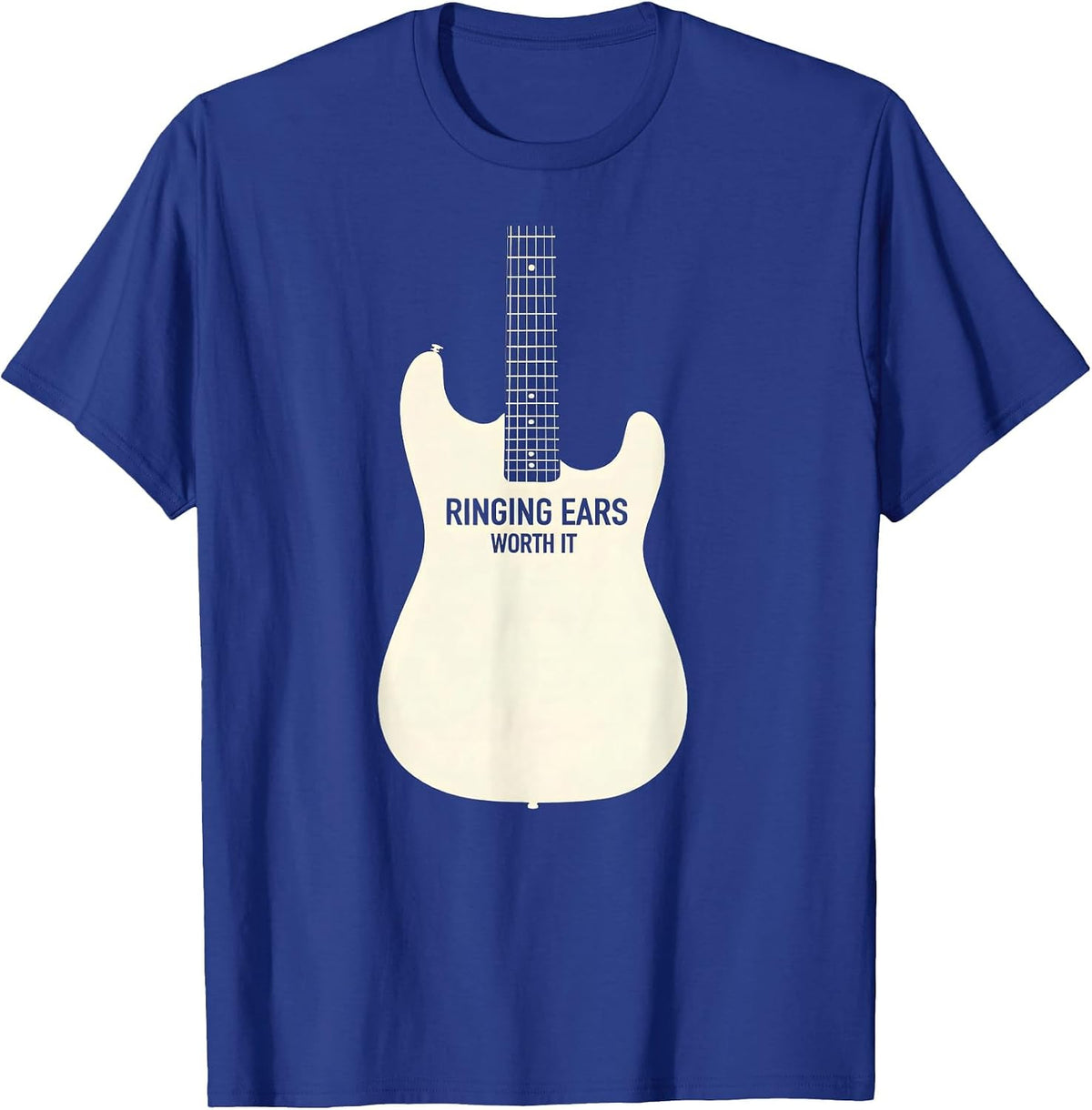 Ringing Ears Worth It Concert Music Design T-Shirt - Royal Blue
