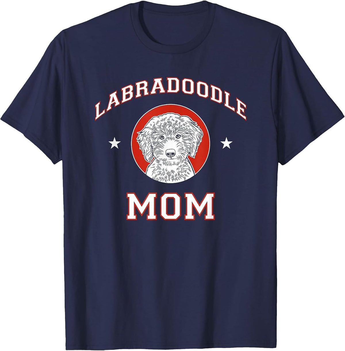 Labradoodle Mama Dog Mother T-Shirt - Navy Blue