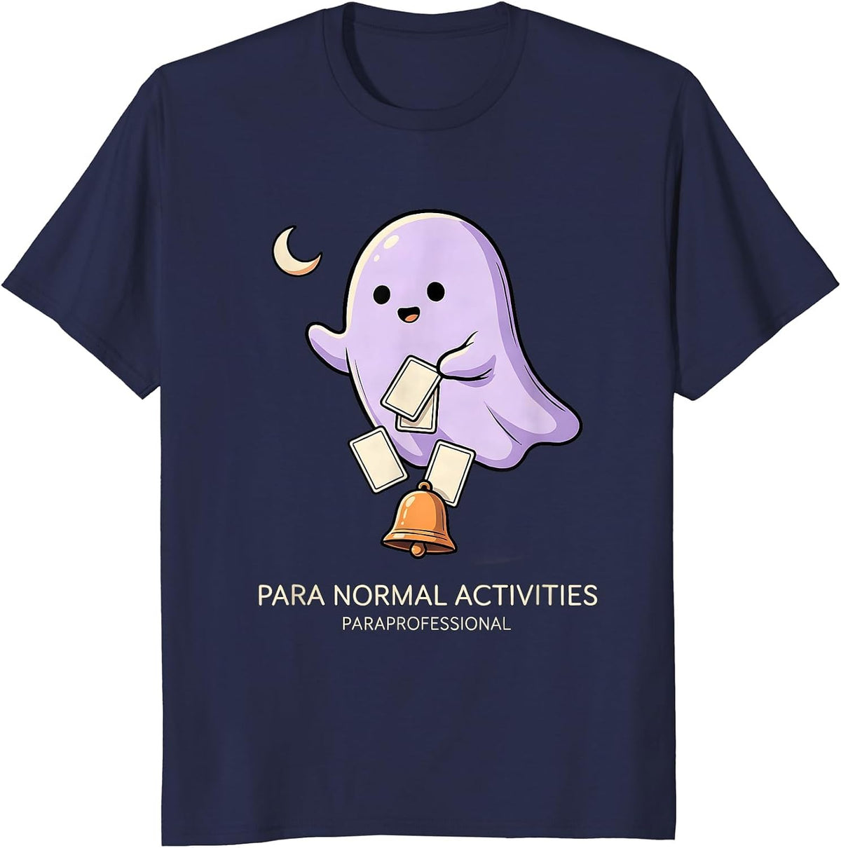 Para Normal Activities Paraprofessional Ghost T-Shirt - Navy Blue