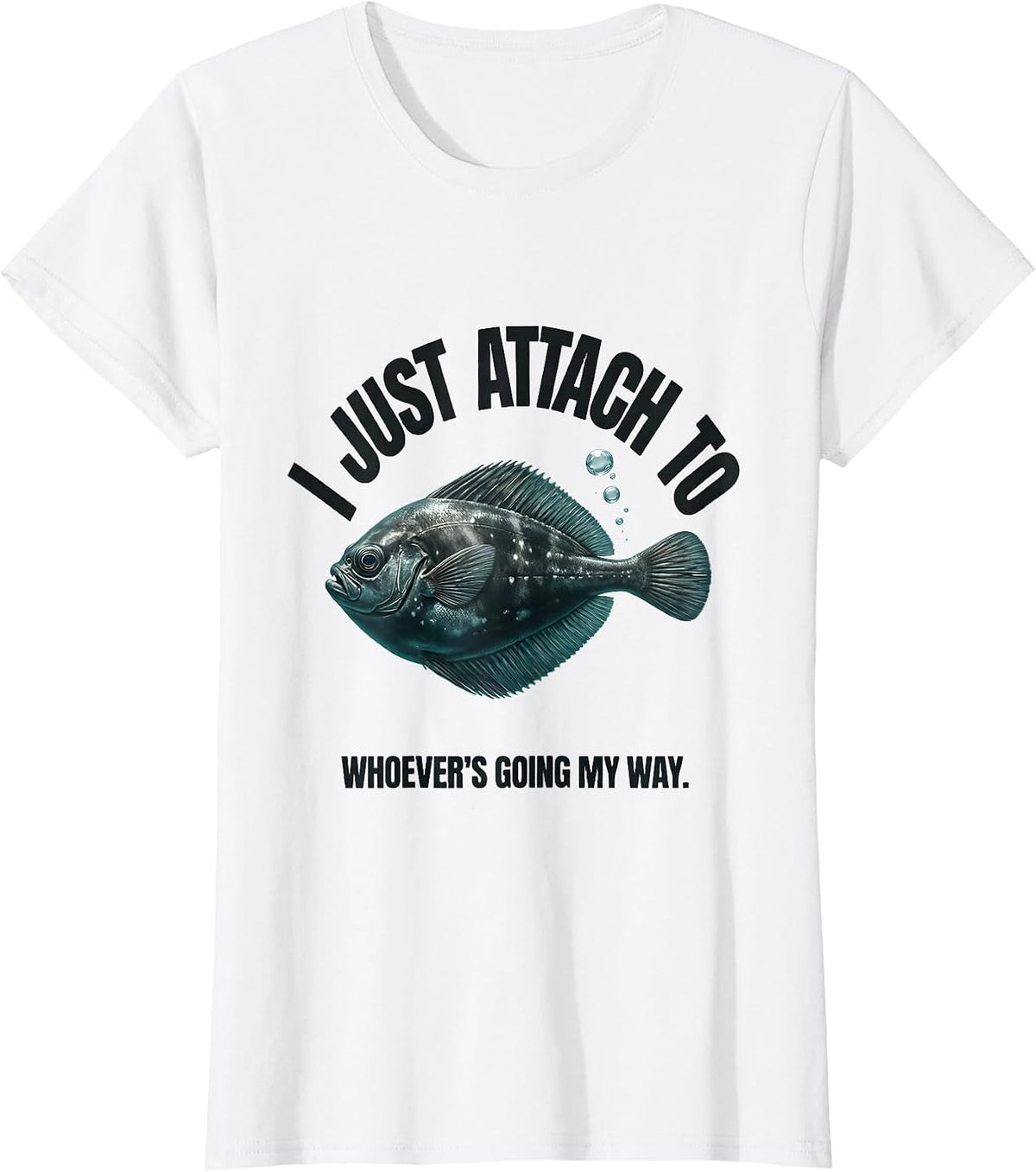 I Just Attach To Whoever's Going My Way Funny Shark Lover T-Shirt - White