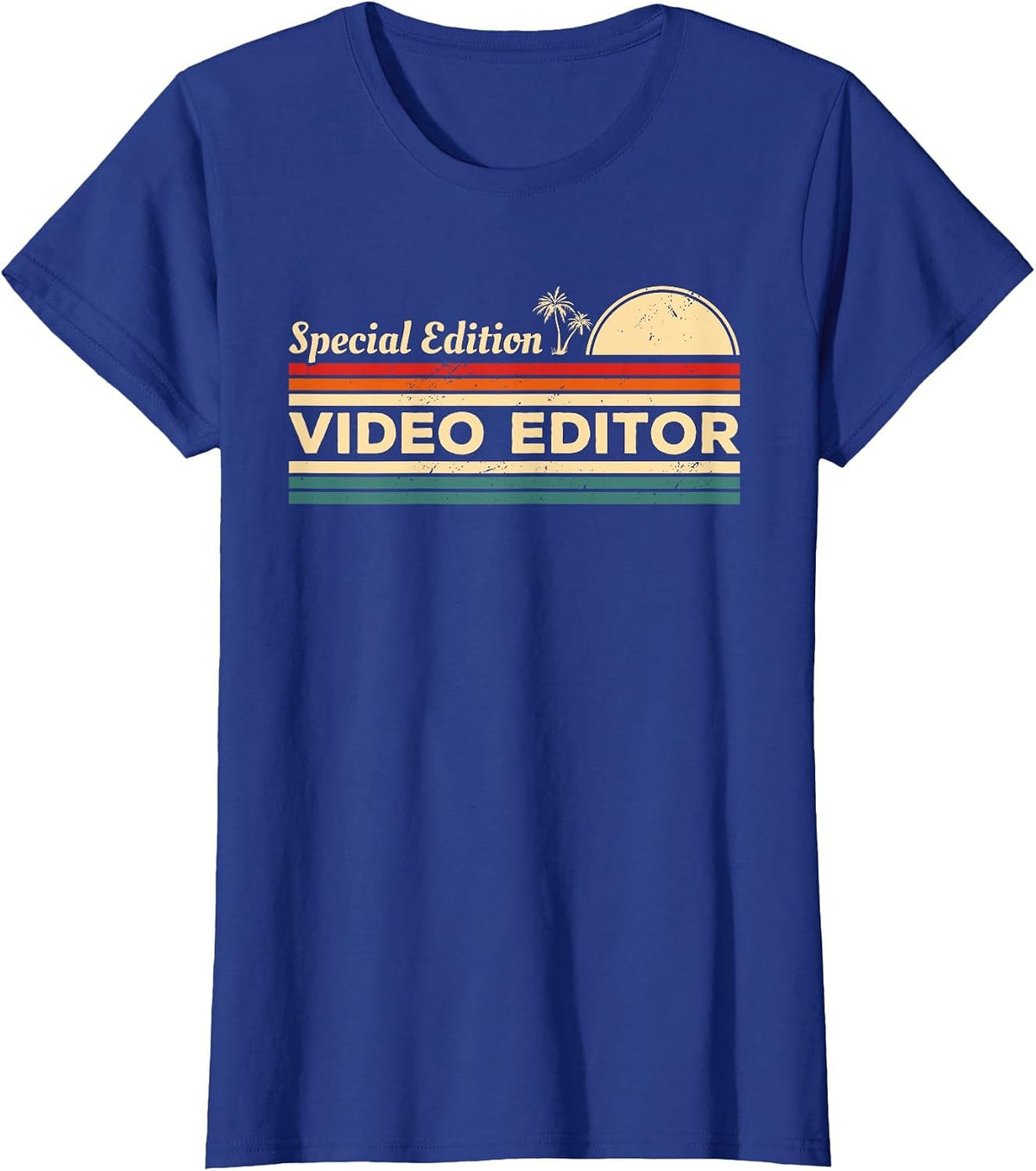 Vintage Special Edition Video Editor Editing T-Shirt - Royal Blue