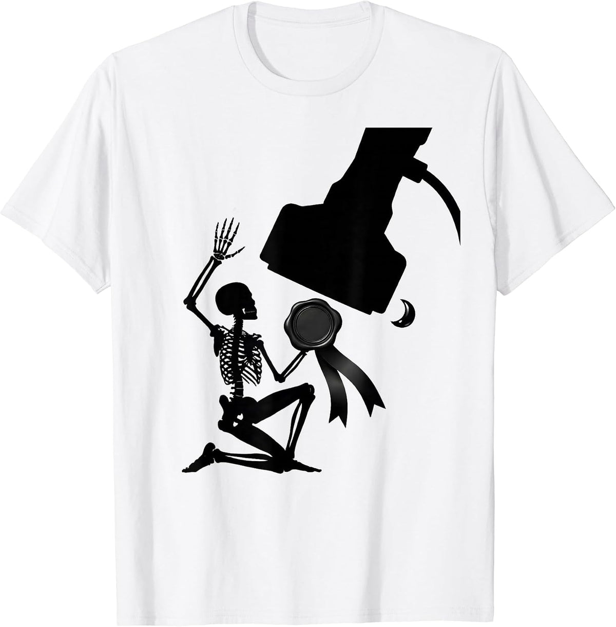 Men's Skeleton Ultrasound Tech Halloween Radiology Humor T-Shirt - White