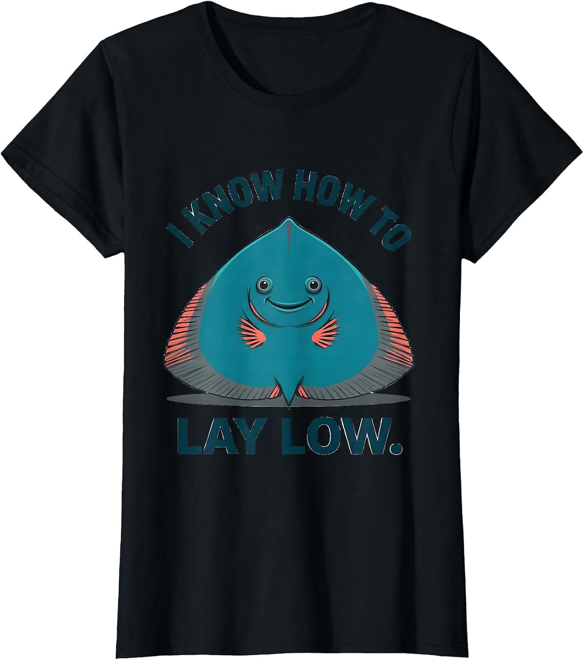I Know How To Lay Low Funny Shark Lover Ocean Animal Humor T-Shirt - Black