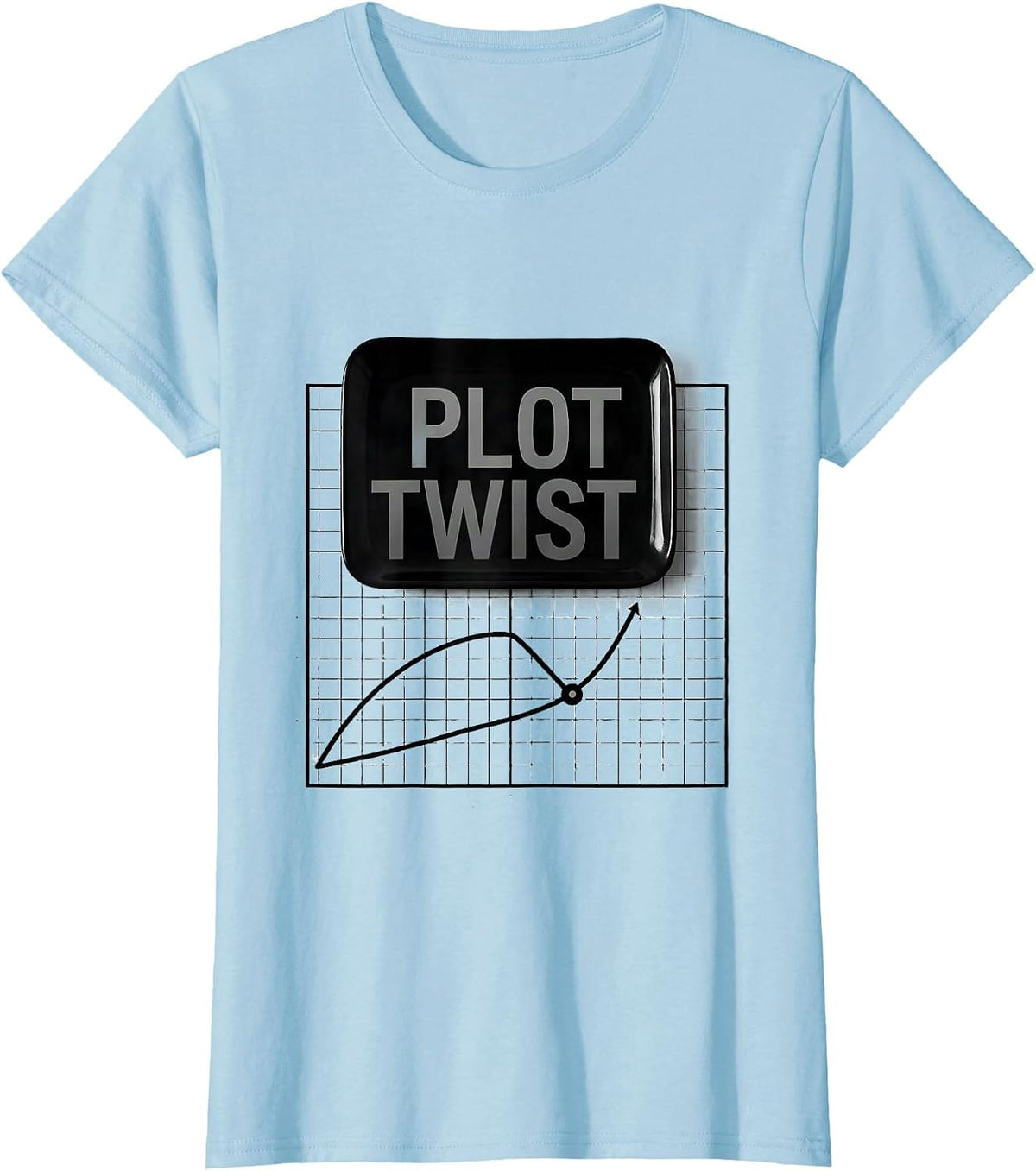 Plot Twist Funny Math Teacher Gift STEM Class T-Shirt - Baby Blue