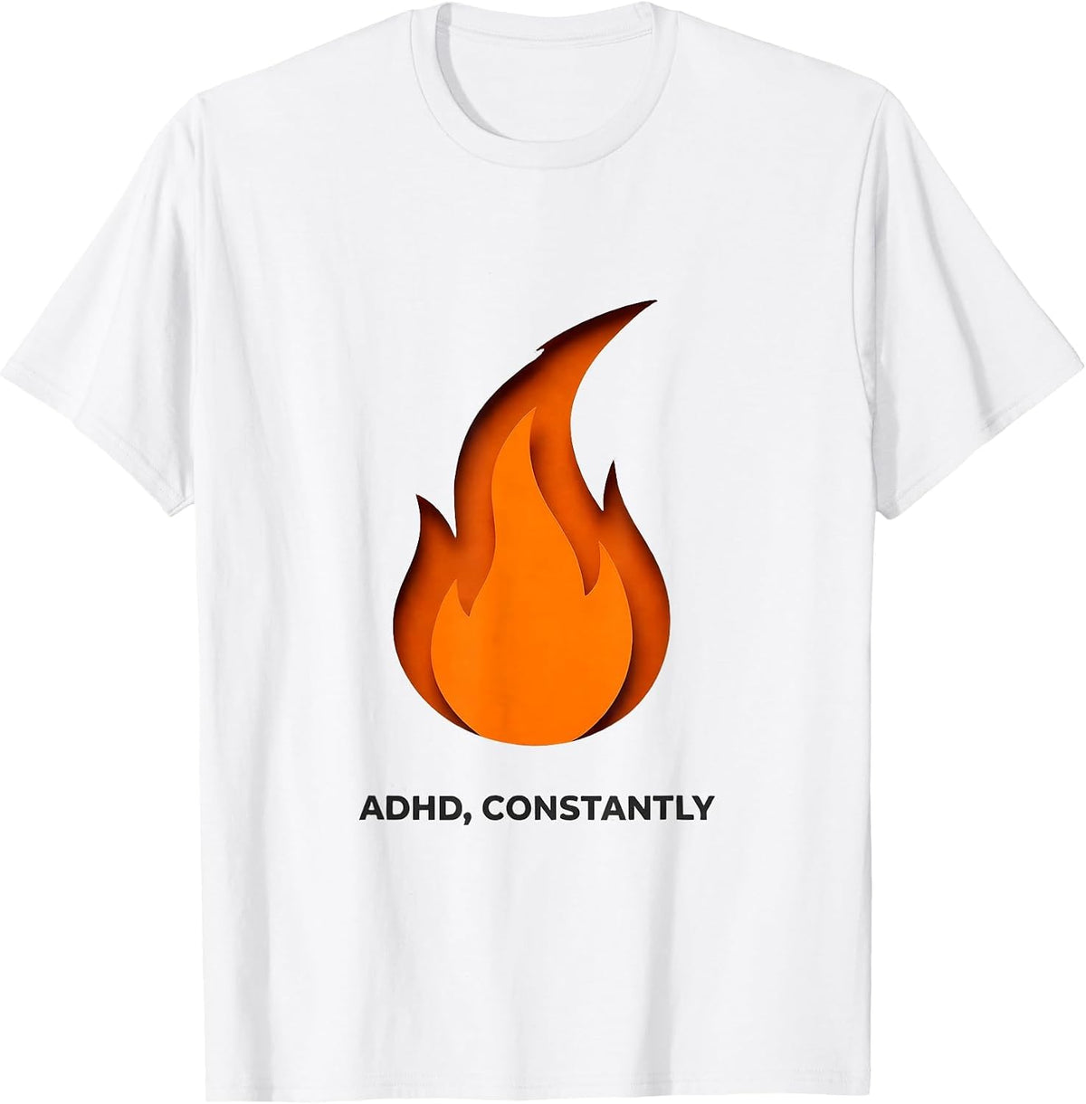 Men's ADHD Constantly Minimalist Neurodiversity Awareness T-Shirt - White