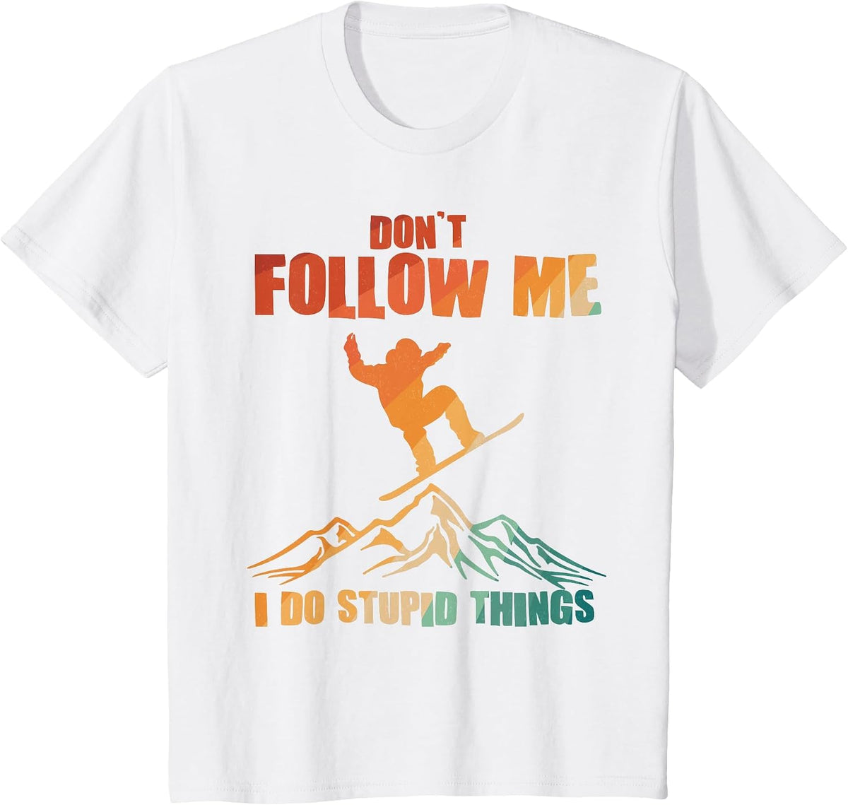 Cool Snowboarding Art for Men Women Snowboard Snowboarder T-Shirt - White