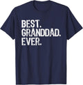 Best Granddad Ever Funny Cool Grandpa T-Shirt - Navy Blue