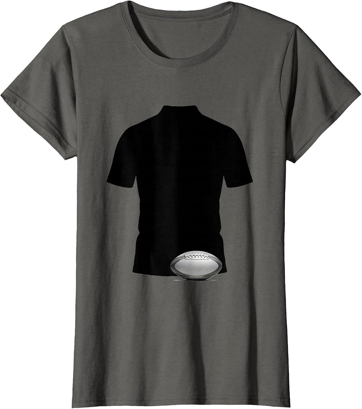 Women's Rugby Jersey Silhouette New Zealand Rugby Fan National Pride T-Shirt - Asphalt Grey
