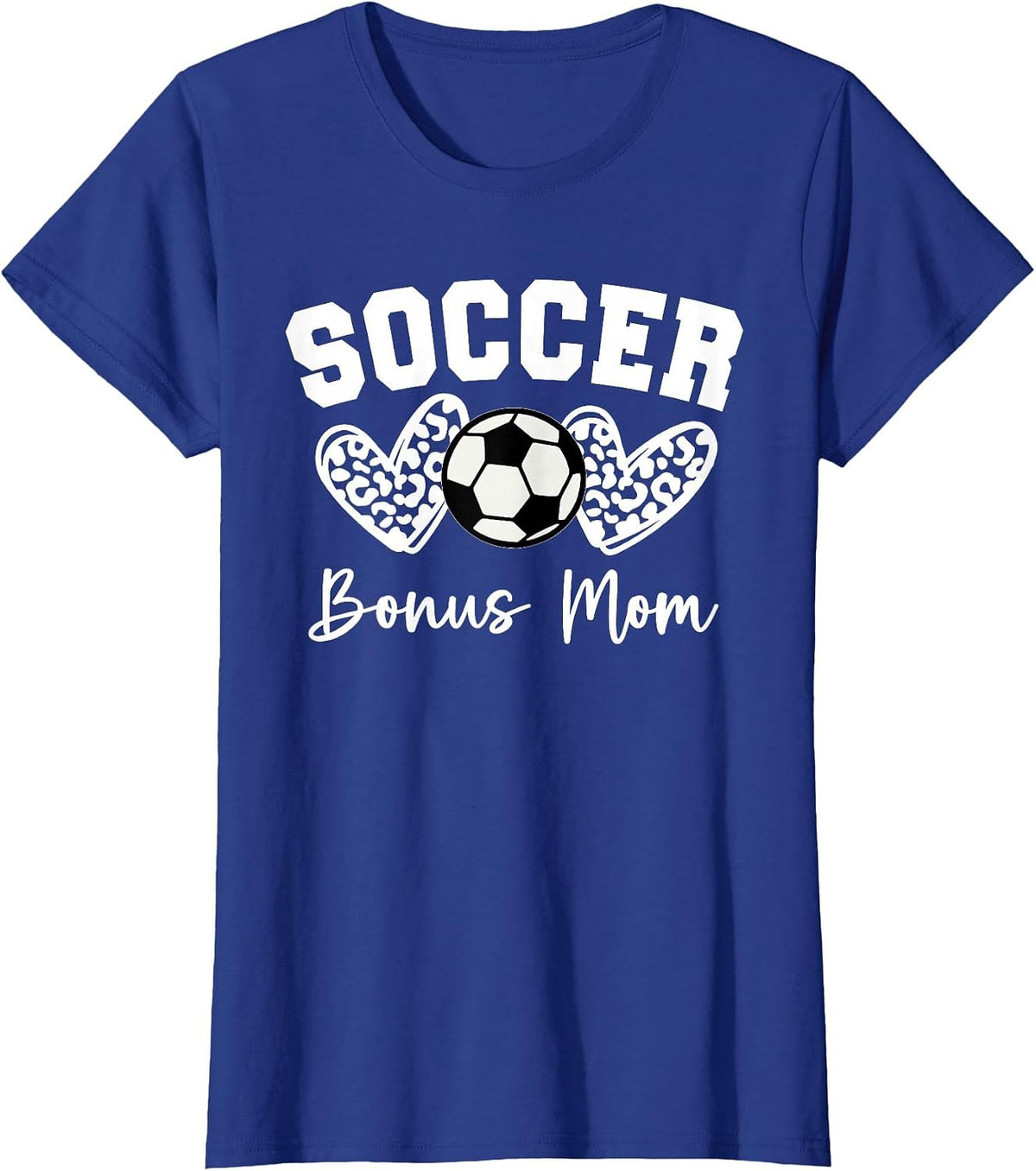 Soccer Bonus Mom Matching Family Soccer T-Shirt - Royal Blue