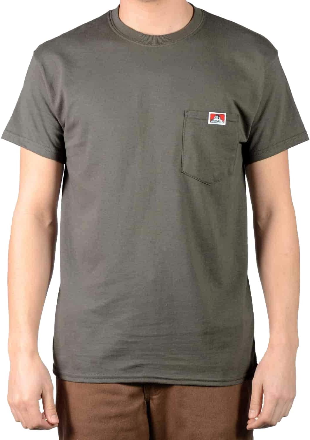 Ben Davis Men's Short Sleeve Heavyweight Pocket T-Shirt - Charcoal
