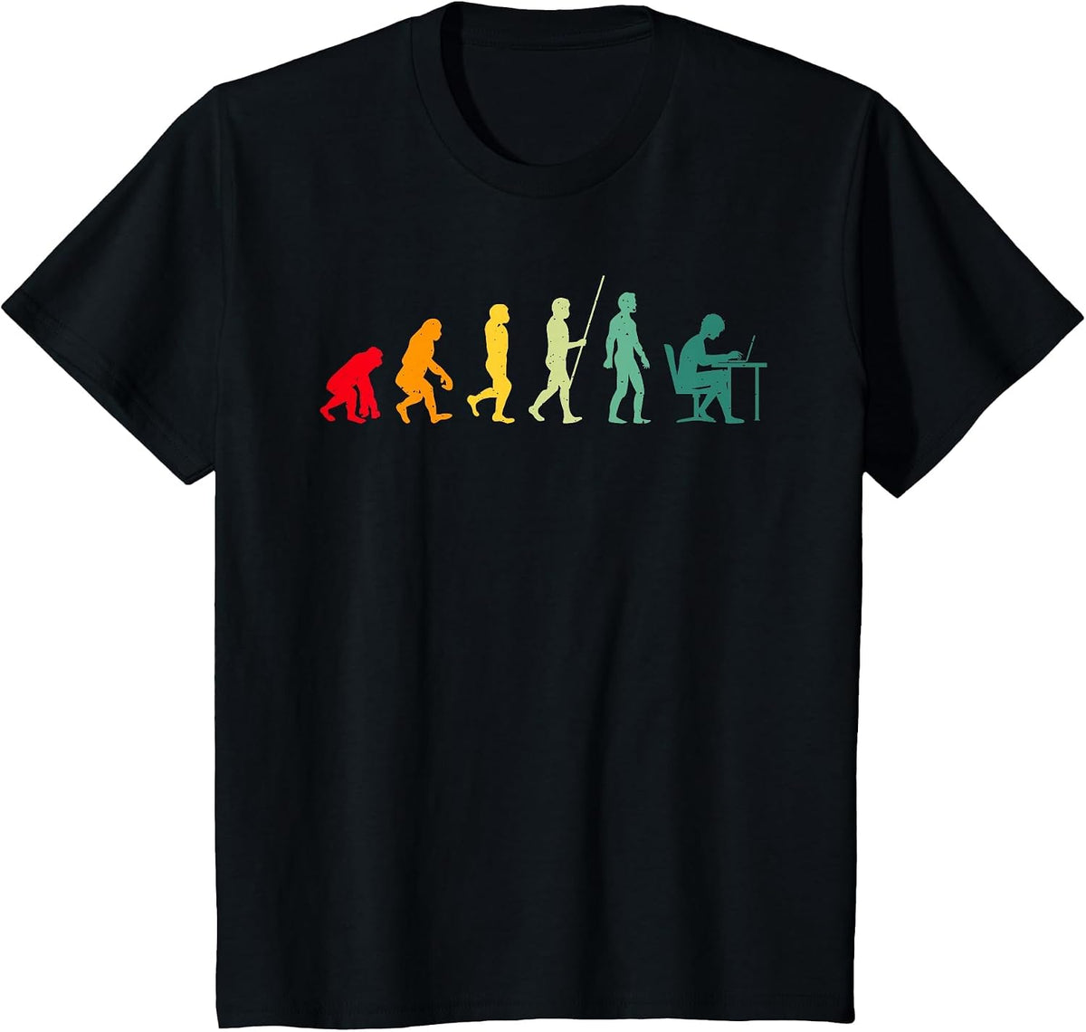 Evolution of Man Computer Programmer Funny Geek Lover IT T-Shirt - Black