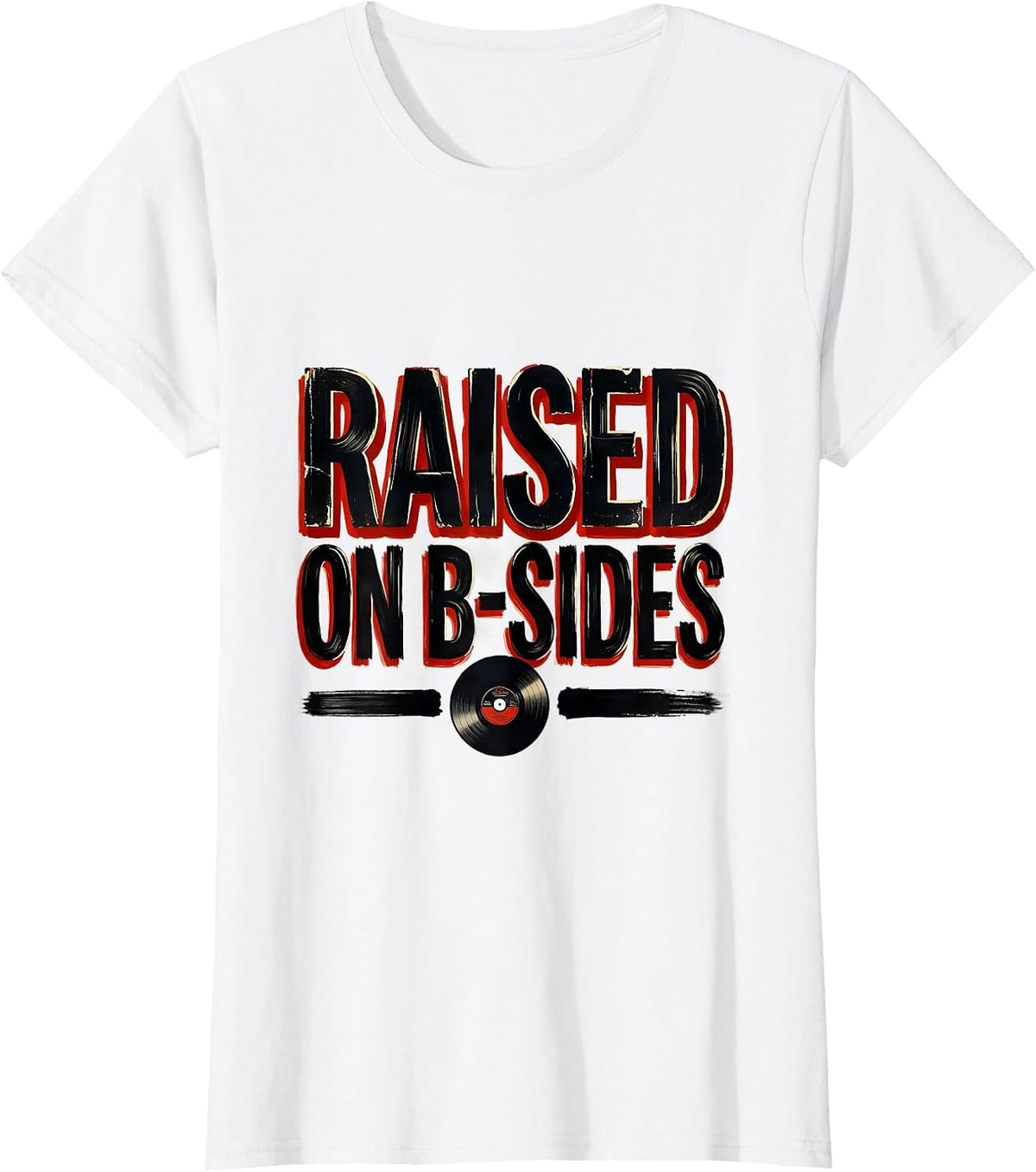 Raised On B-Sides Vintage 90s Hip-Hop Rap Lyric Nostalgia T-Shirt - White