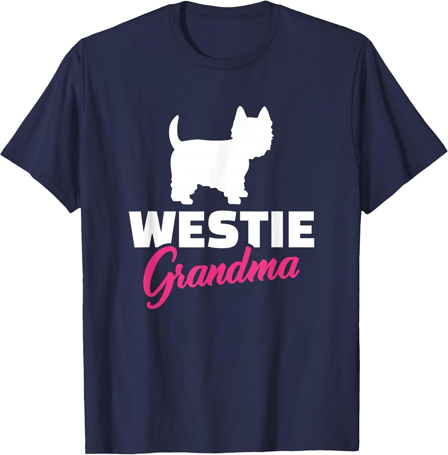 Westie Grandma T-Shirt - Navy Blue
