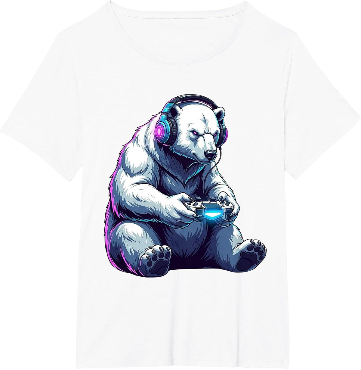 Polar Bear Funny Video Games Polar Bear T-Shirt - White