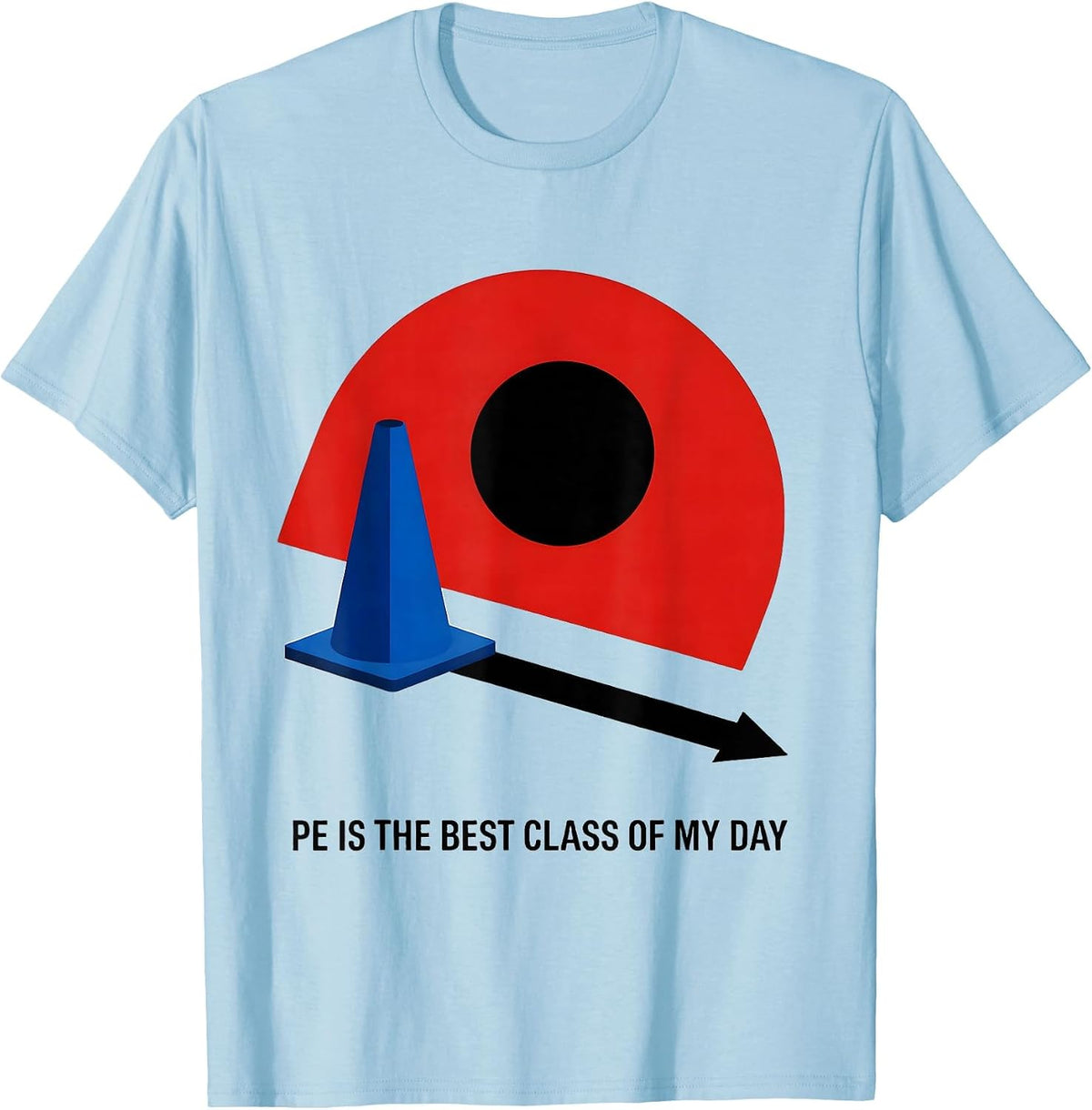 Men's PE Is The Best Class Of My Day Bauhaus Modernist PE Teacher T-Shirt - Baby Blue