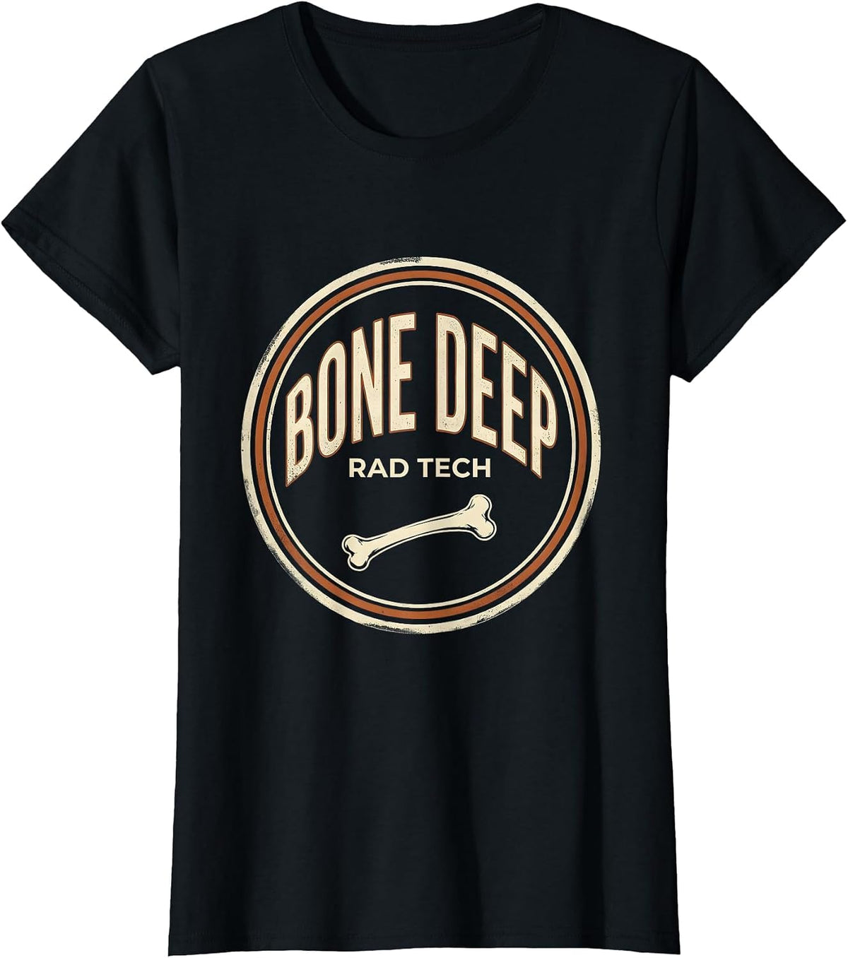 Rad Tech Bone Deep Vintage Radiology Tech Humor T-Shirt - Black