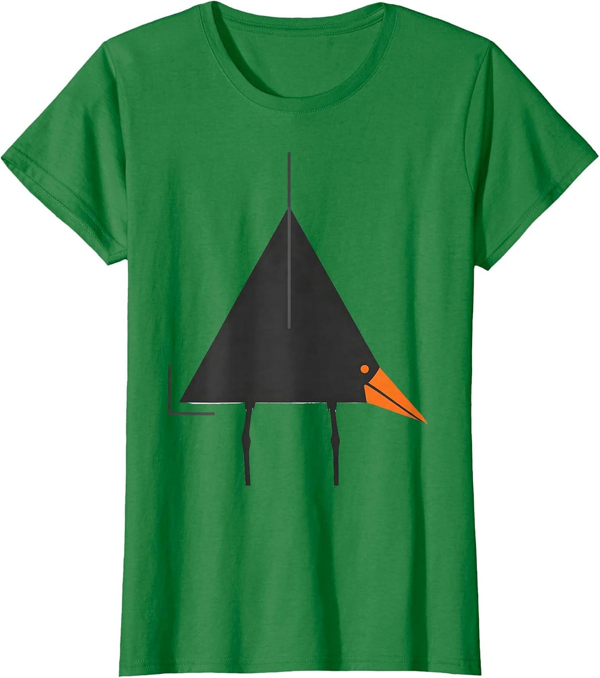 Women's Triangull Triangle Seagull Bird Pun Funny Math Teacher T-Shirt - Kelly Green
