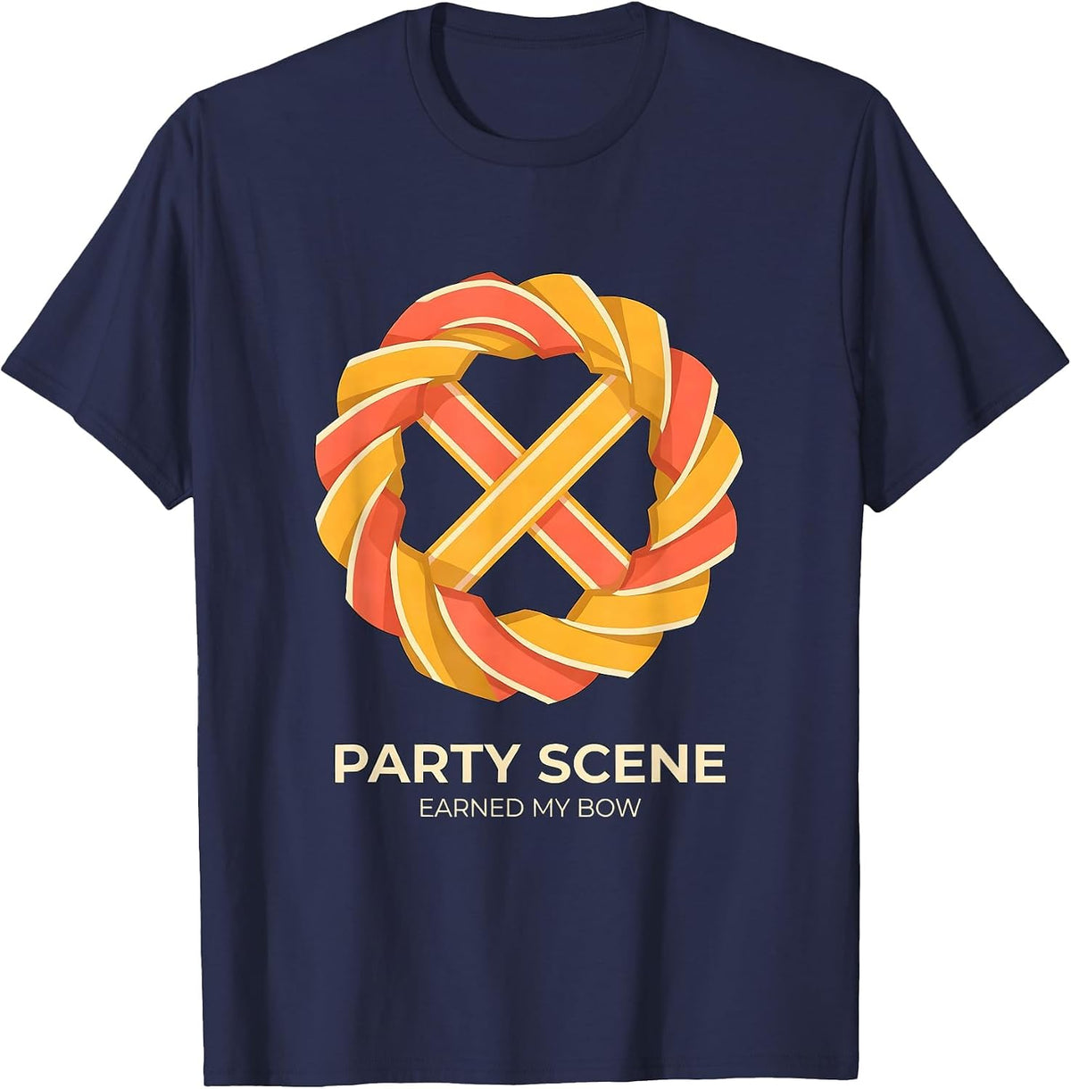 Men's Party Scene Earned My Bow Dance Parent Keepsake T-Shirt - Navy Blue