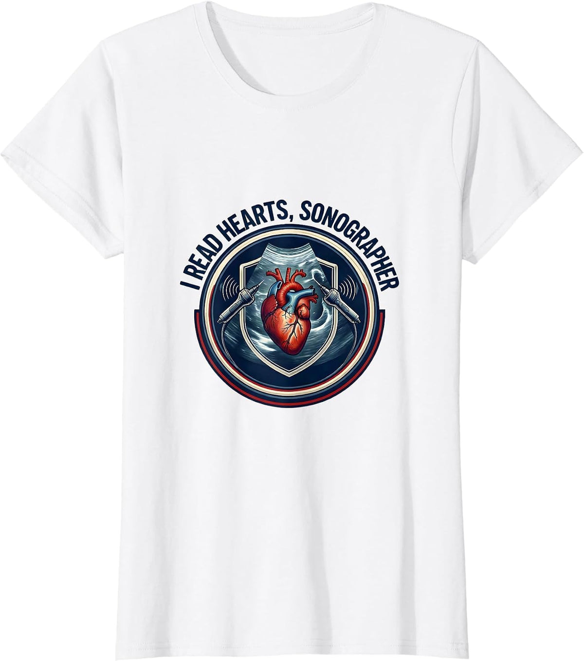 I Read Hearts Sonographer Funny Radiology Tech Valentine T-Shirt - White