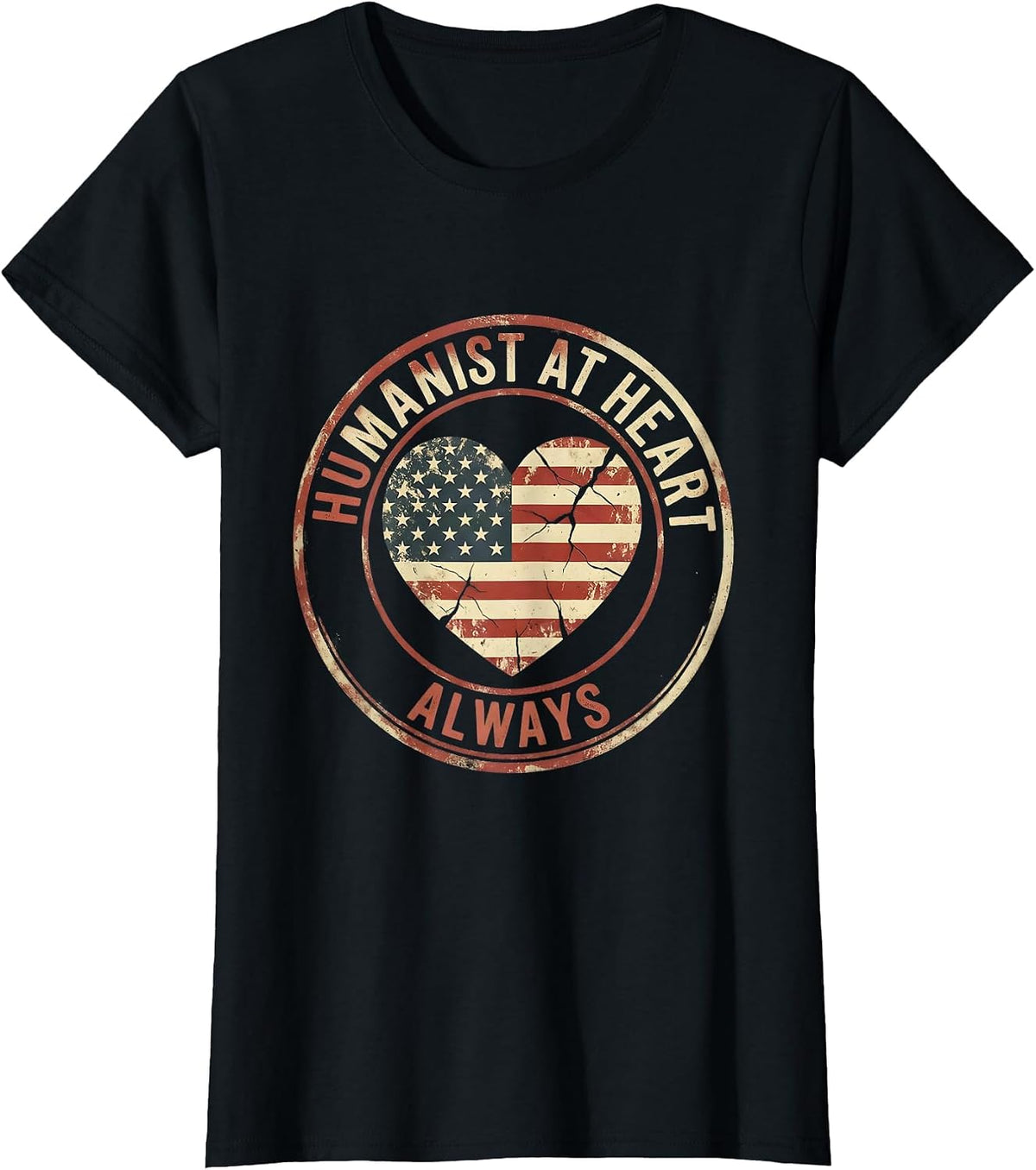 Humanist At Heart Always Renaissance Design T-Shirt - Black
