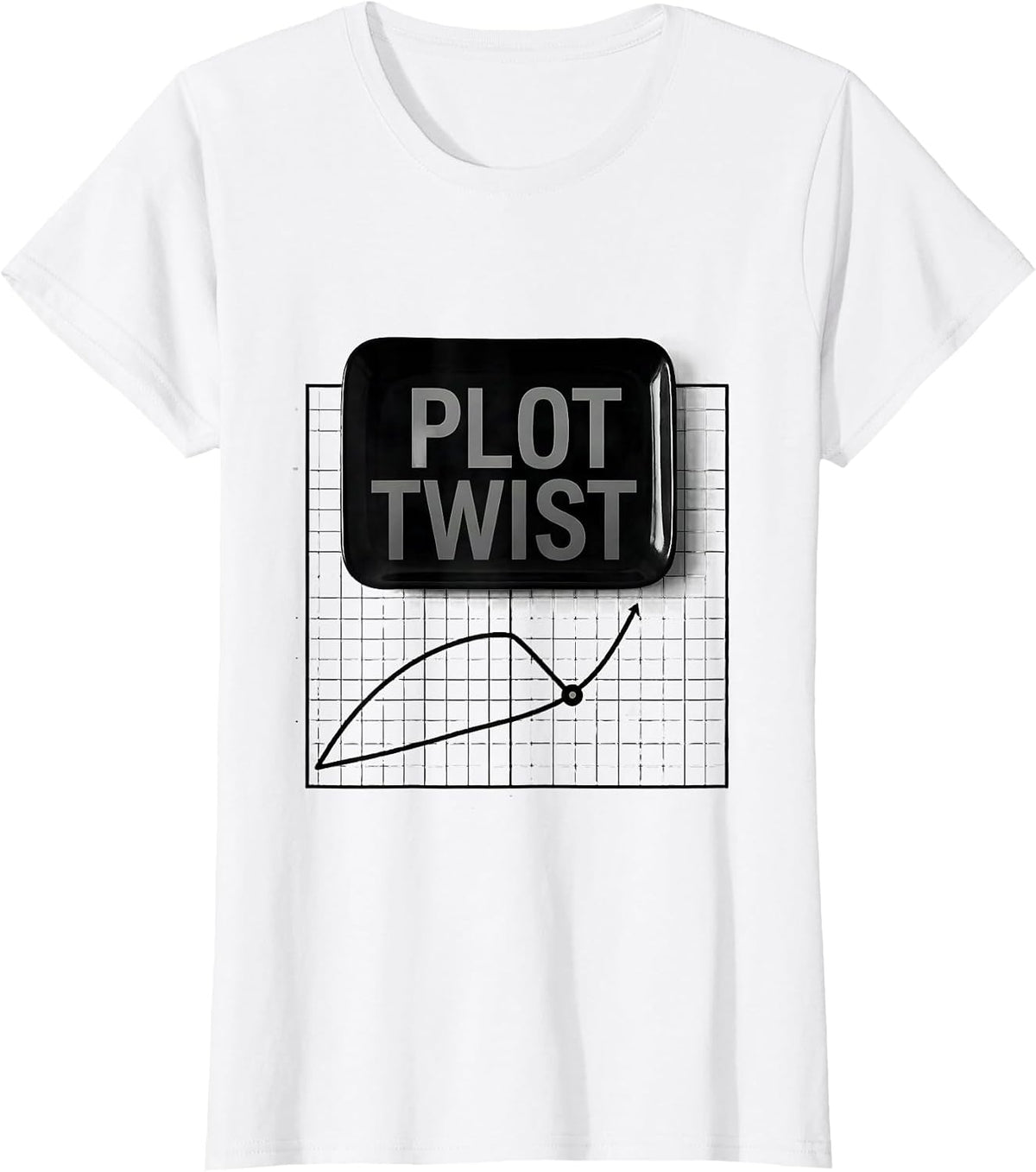 Plot Twist Funny Math Teacher Gift STEM Class T-Shirt - White