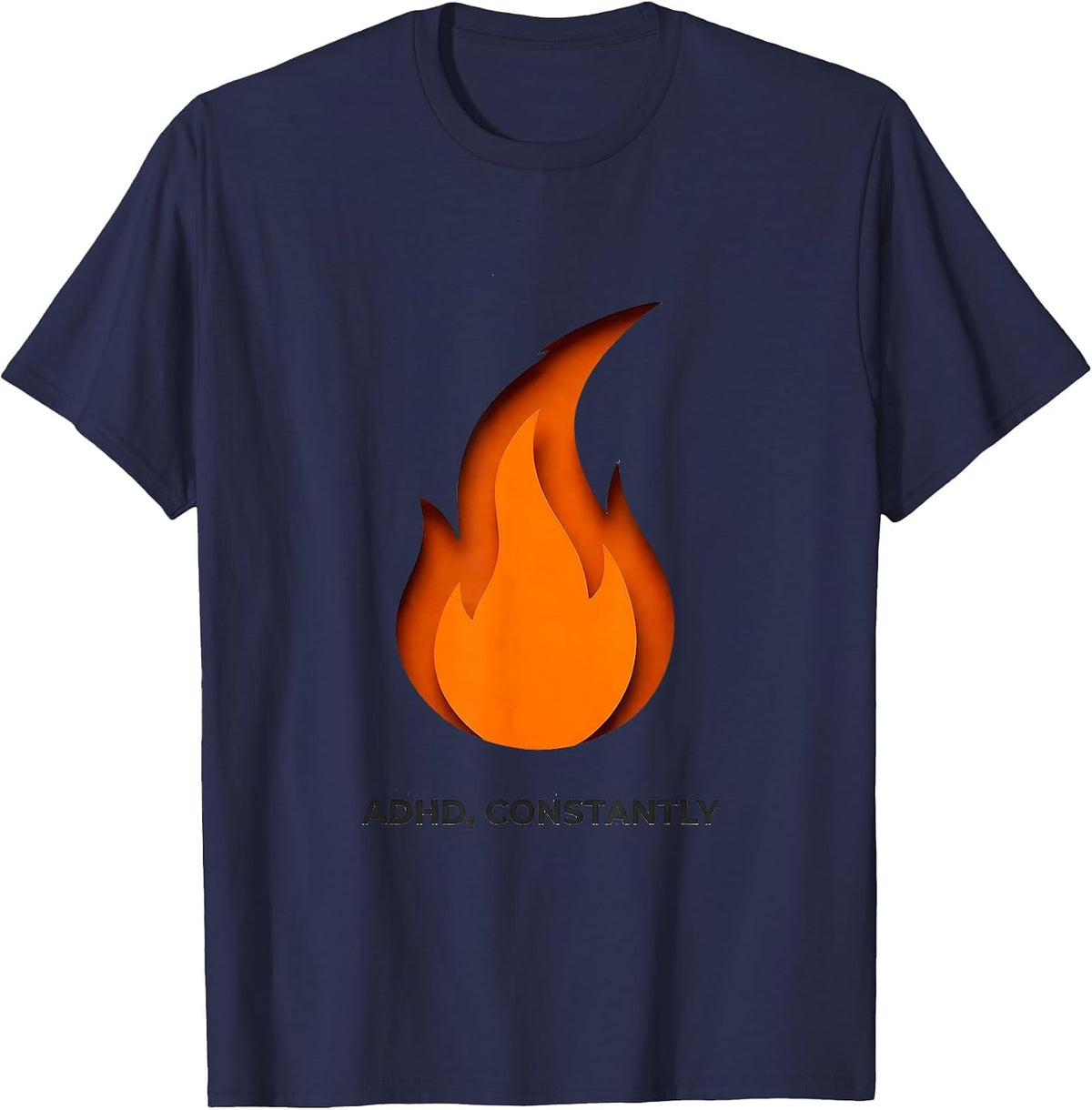 Men's ADHD Constantly Minimalist Neurodiversity Awareness T-Shirt - Navy Blue