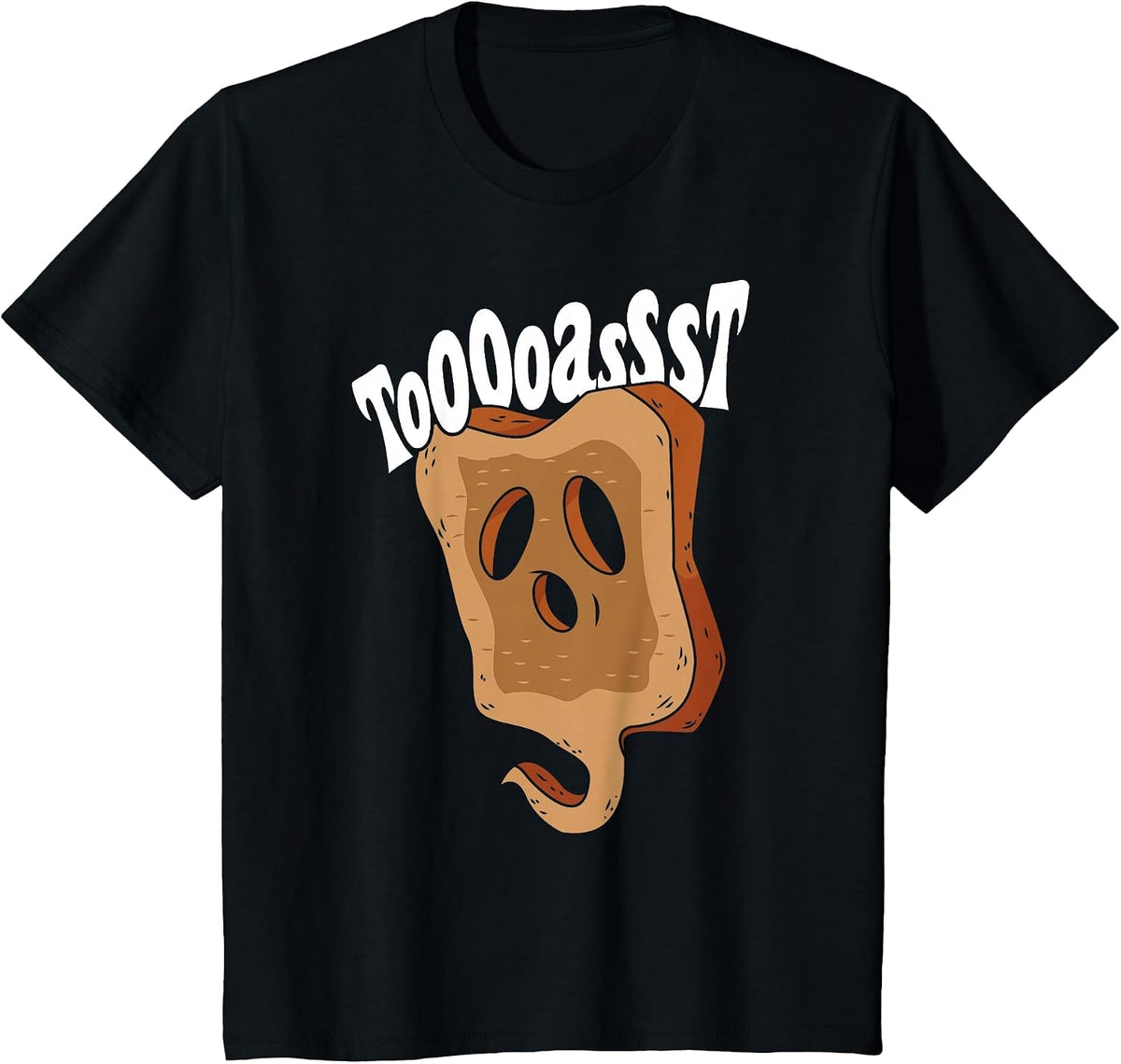 Ghost Toast Halloween Party Breakfast Lover Costume Funny T-Shirt - Black