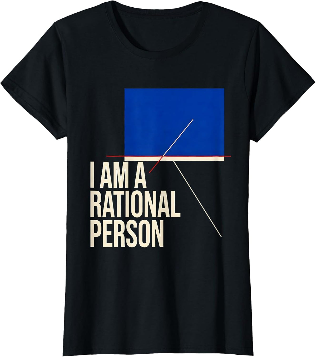 Women's I Am A Rational Person Funny Math Teacher Gift Math Nerd T-Shirt - Black